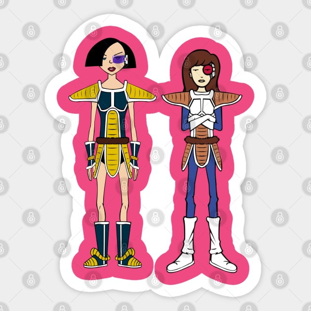 DARIA & JANE SAIYANS Sticker by Karambola